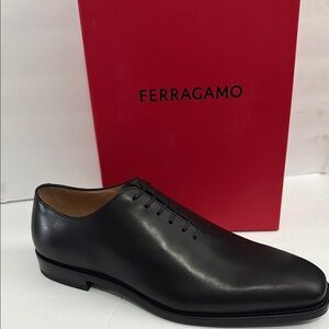 FERRAGAMO Geoffrey Men’s Leather Dress Lace Up Shoes